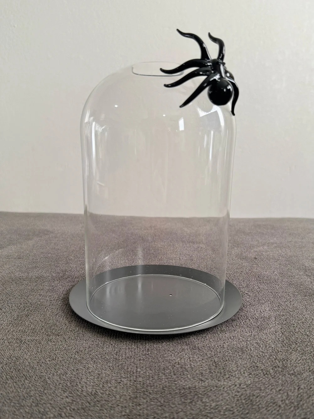 West Elm Glass Spider Cloche Candleholder